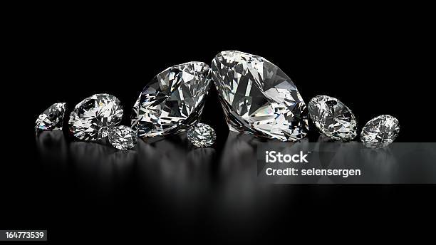 Quadri - Fotografie stock e altre immagini di Diamante - Diamante, Colore nero, Gioielli