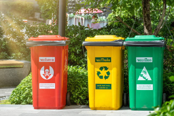 istock Recycle waste bin or trash in public and home for garbage managment. 1647736591
