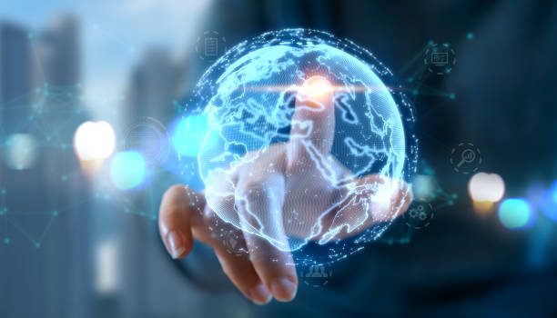 istock Human hand with digital technology link internet connection, earth, global, world, financial and banking, online communication, digital link tech, metaverse, business, big data analytics, intelligence 1647738008