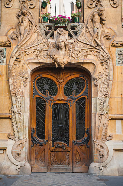 istock Old beaux-arts doors in Paris, France 164774023