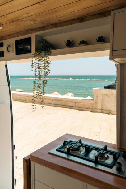 istock View of the sea from inside a campervan in summer 1647765316