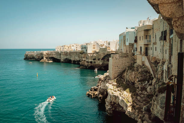 Polignano a mare, village in the Puglia region, southern Italy stock photo