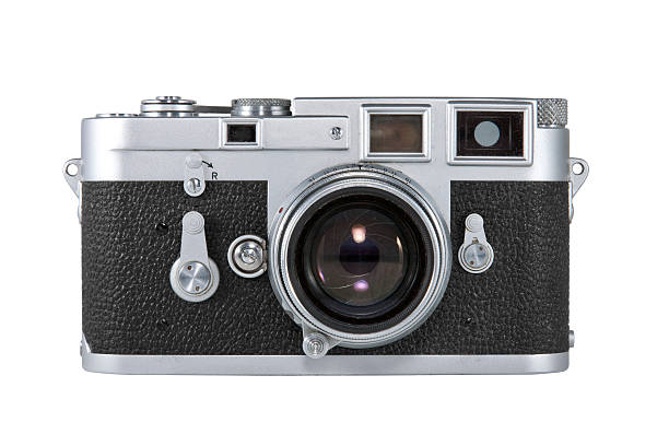 Vintage Camera A classic 35mm camera from the 1950's/60s. slr camera photos stock pictures, royalty-free photos & images