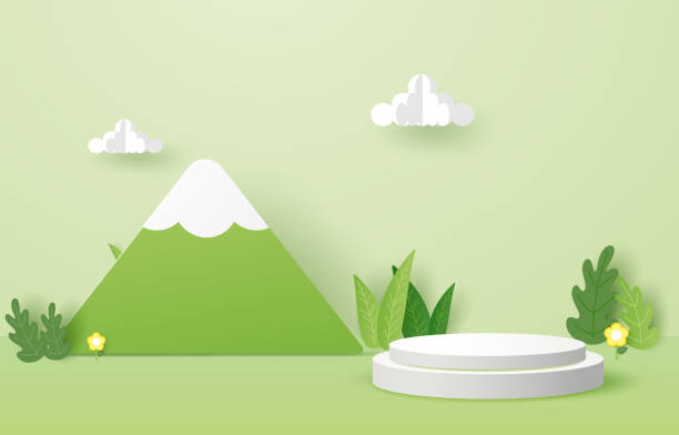 istock green podium background platform in natural and clean environmental concept for product presentation, branding, packaging and promotion. stand show cosmetic product platform. 1647837180