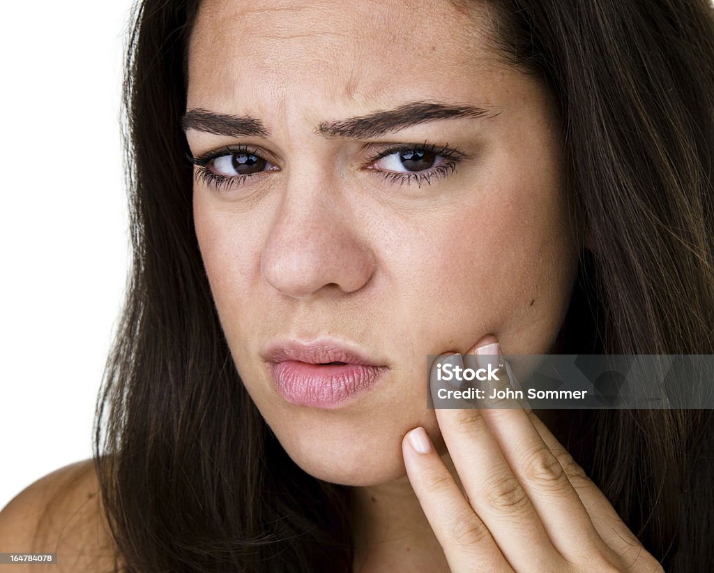 Женщина с Зубная боль - Стоковые фото Боль роялти-фри