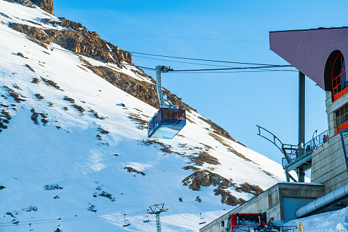 Winter ski resort Zermatt, Rothorn and Blauherd peaks, Mattertal, Valais canton, Switzerland,. Taken by Sony a7R II, 42 Mpix.