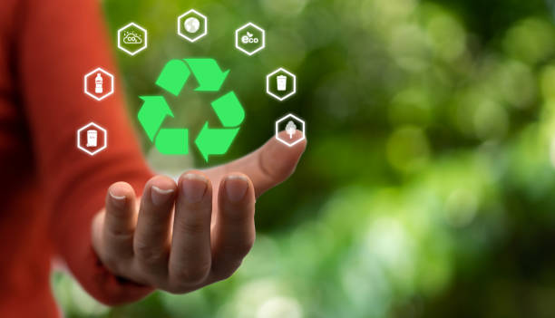 istock Hand holding recycle, recycling saving clean energy earth globe, reduce, reuse, environment, green, eco friendly, save planet, sustain, ecosystem.campaign save the earth, earth Day 22 April 1647923931