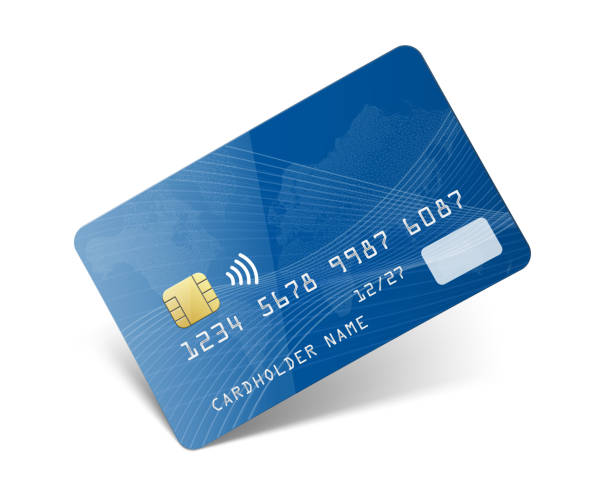 istock Realistic bank card with security chip and contactless payment. Vector illustration isolated on white background. 1647955585