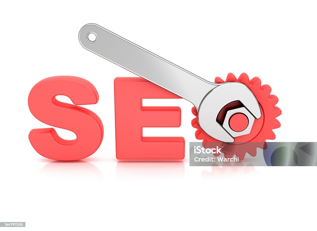 Search Engine Optimization SEO Chrome Stock Photo