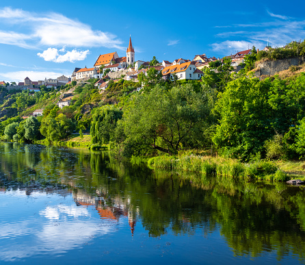 amazing view on historic part of Znojmo town in Czech republic