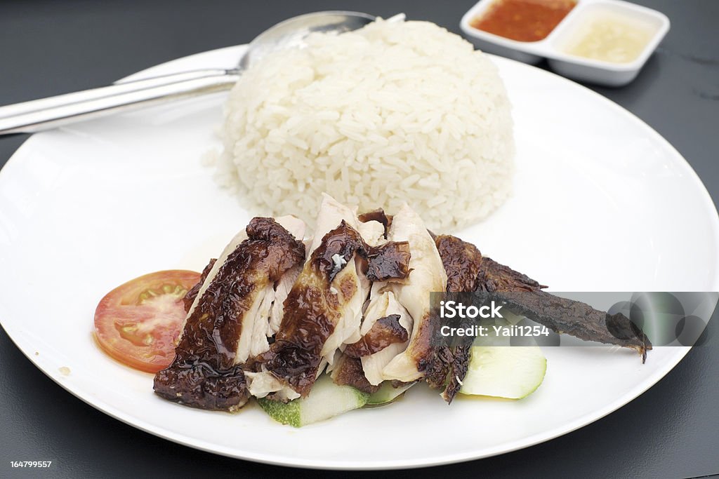 Pollo riso - Foto stock royalty-free di Aglio - Alliacee