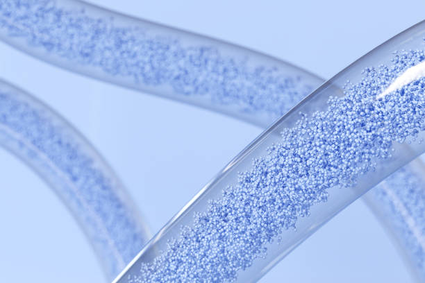 istock Abstract background dynamic 3D particles in glass tubes 1648000901