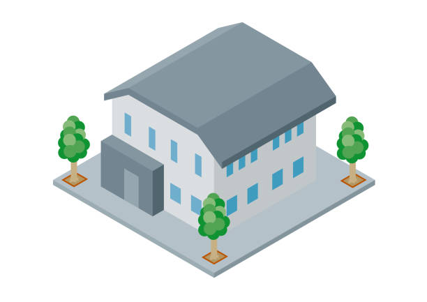 istock Illustration of a house seen from above 1648018988