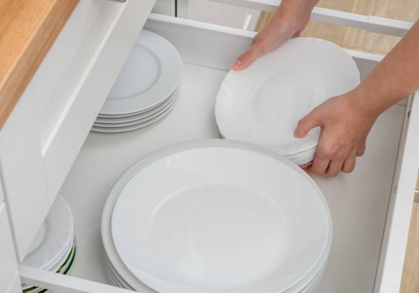 istock Clean china hidden in the kitchen cabinet 1648020569