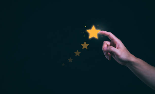 istock Customer services best excellent business rating experience. Satisfaction survey concept. user gives ratings to service experience on the online application, online marketing, and business processes. 1648035897