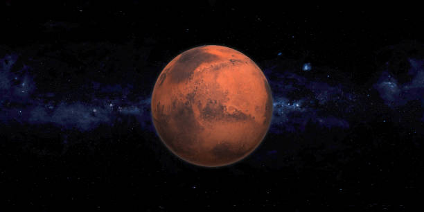 istock Mars and Milky Way Galaxy Background 1648037666