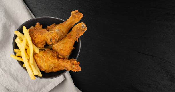 istock Chicken Legs Isolated, Fry Breaded Drumstick, Deep Fried Chicken Pieces 1648044830