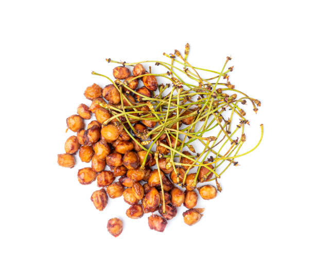 Cherry Stones Isolated, Cherry Core Pile Closeup, Sweet Fruit Kernels, Cherries Pits, Dry Prunus Avium Seeds