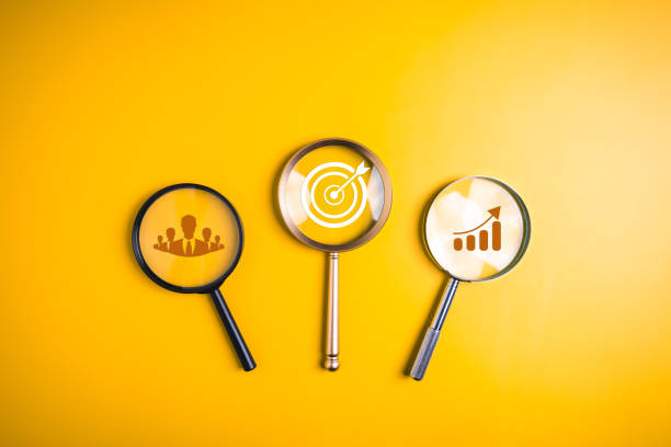 istock Target goal icon on background, Business growth process, Business strategy planning management, Business workflow development, Quality control assessment, Economic improvement 1648068059