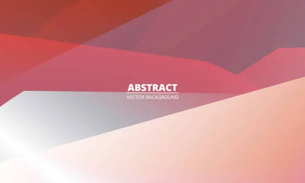 Vector illustration of Red modern abstract background with geometric shapes.