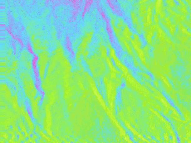 istock Abstract background with a mix of green and purple. and have effects Compose the image with waves flowing down convey convey the brightness and lively 1648115891