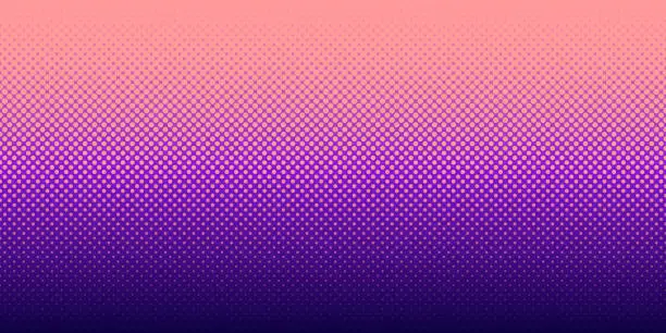 Vector illustration of Halftone background with Purple gradient - Trendy design