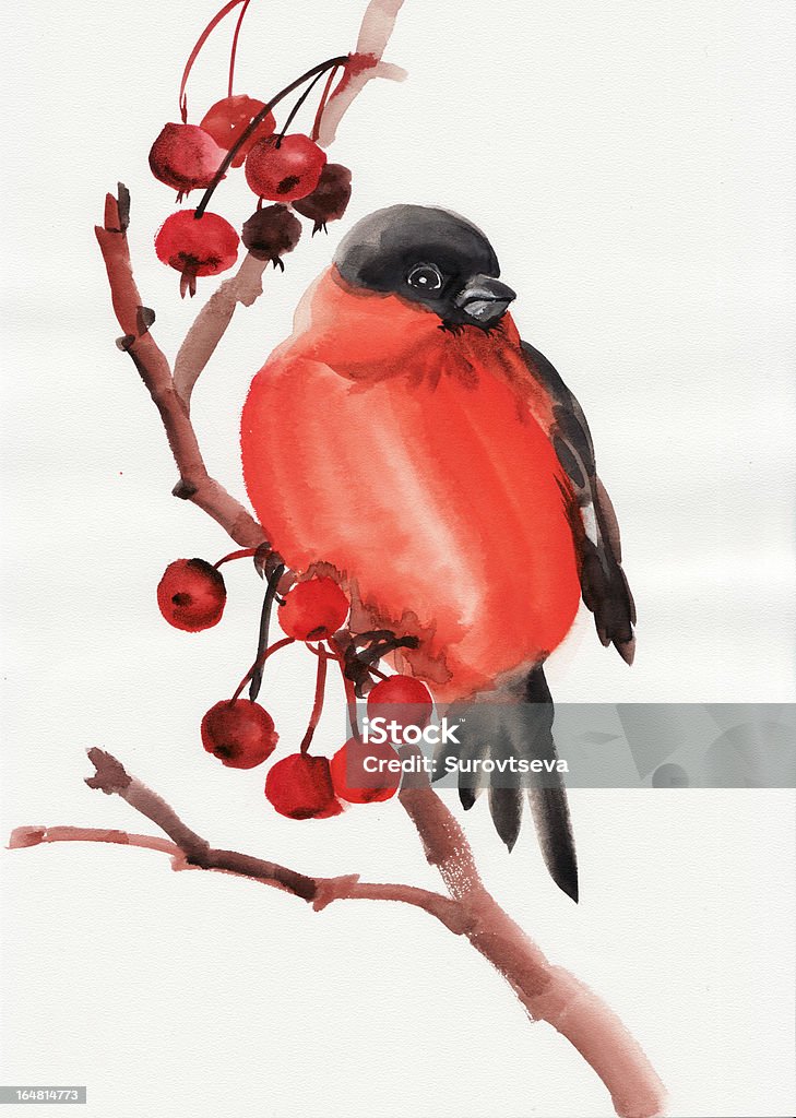 Bullfinch - Ilustración de stock de Aire libre libre de derechos