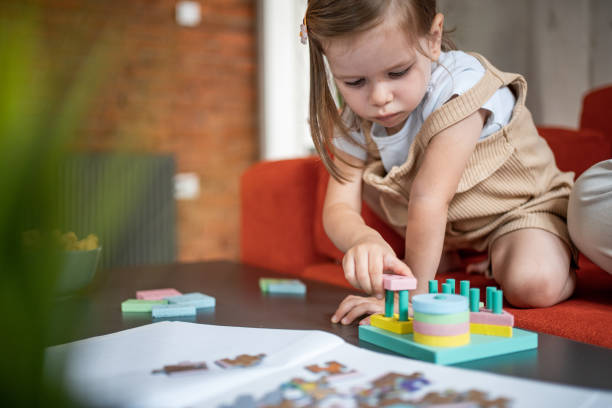 istock The child playing educational games 1648160470