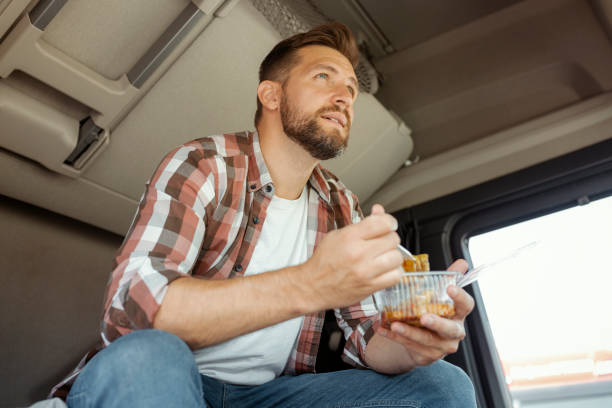 istock Semi Truck Driver Lunch Brake 1648189761