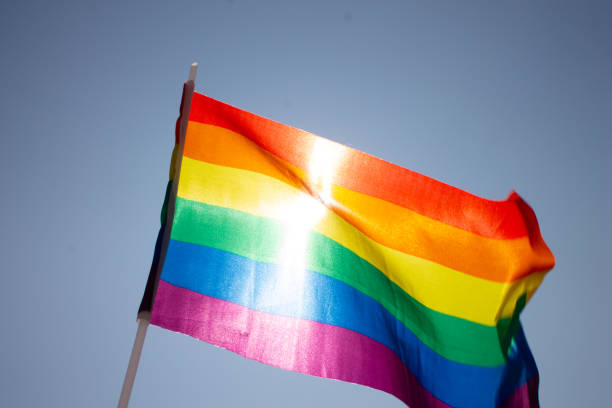 istock LGTBQ+ flag waving in a blue sky with the sun behind 1648191069