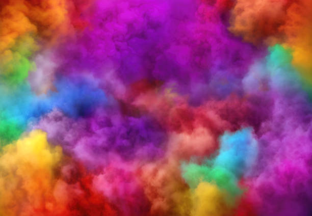 Abstract clouds of colour smoke colourful texture background.