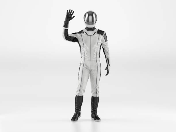 istock Astronaut wearing space suit, studio shot. Spacex spaceman in futuristic spacesuit 1648200040