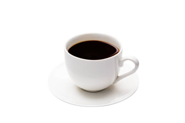 istock Top view Black coffee in cup isolated 1648227866