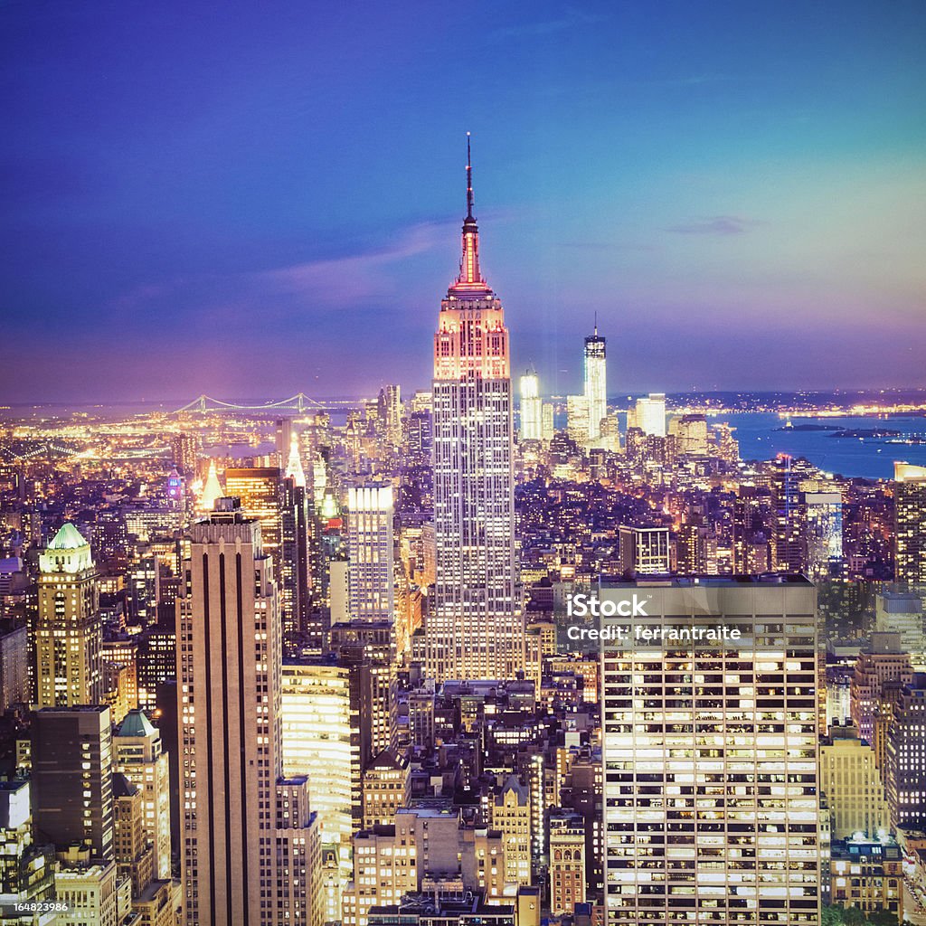 Veduta aerea di New York City - Foto stock royalty-free di Affollato