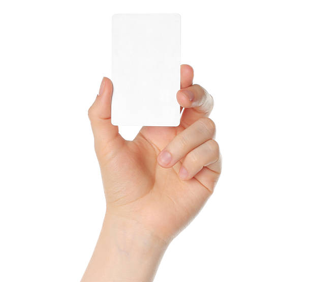 istock Hand holds business card 164826734