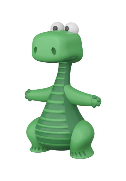 istock 3D illustration render green stylized dinosaur character boy on transparent background 1648274395