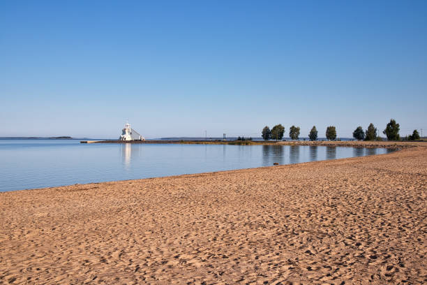 istock Empty beach in Nallikari, Oulu Finland 1648301566