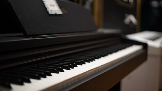 Close-up piano and keys