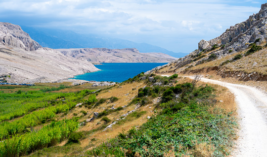 amazing landscape of island Pag in Croatia
