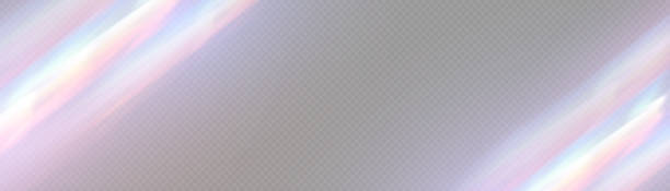 istock Set of colorful vector lenses and light flares with transparent effects. Iridescent crystal leak glare reflection effect. Optical rainbow lights, glare, leak, streak overlay. falling confetti. Vector 1648327791