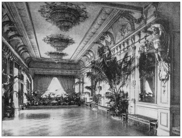 istock Antique image from British magazine: British embassy in Paris, State Saloon 1648372198