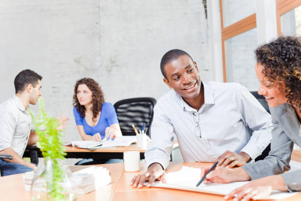 istock Business people talking in office 164851441