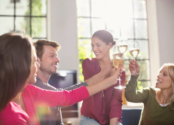 istock Friends toasting each other with wine 164851947