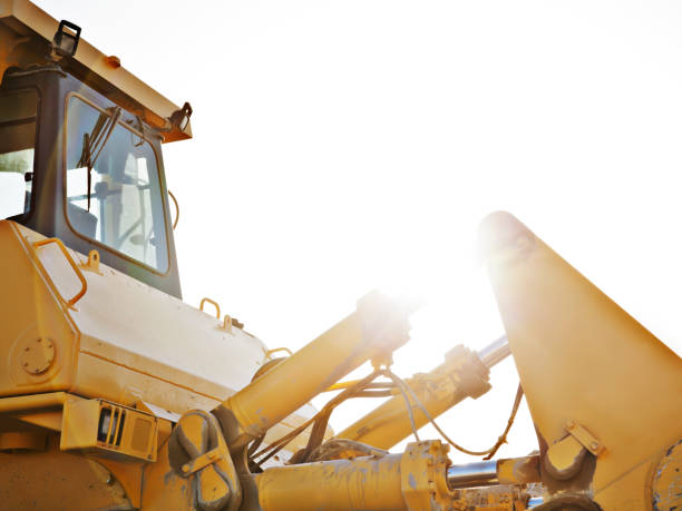 istock Close up of machinery on site 164852608