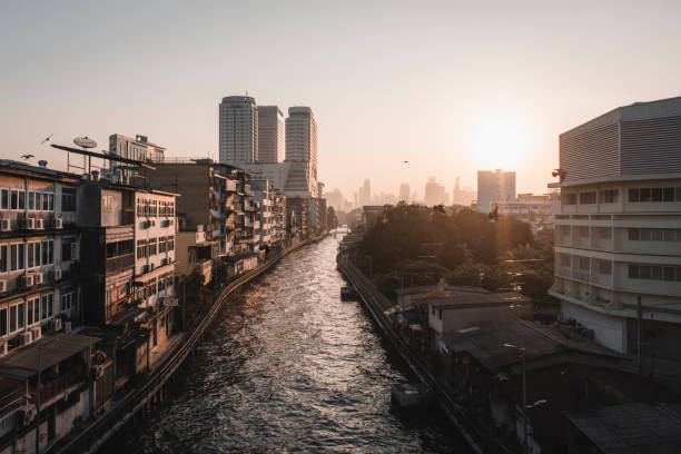 istock Bangkok Skyline at sunrise, Chao Phraya River, Thailand 1648530444
