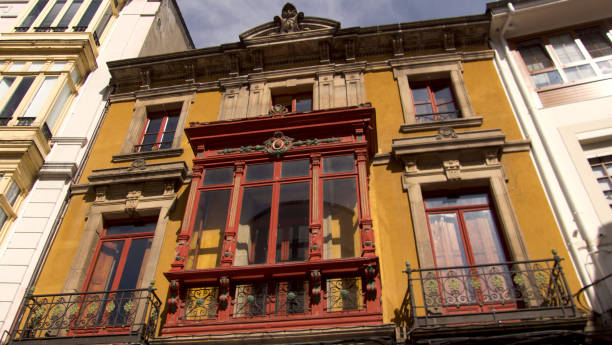 istock Facade of early 20th century style building 1648536476
