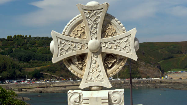 stone cross in a cemetery