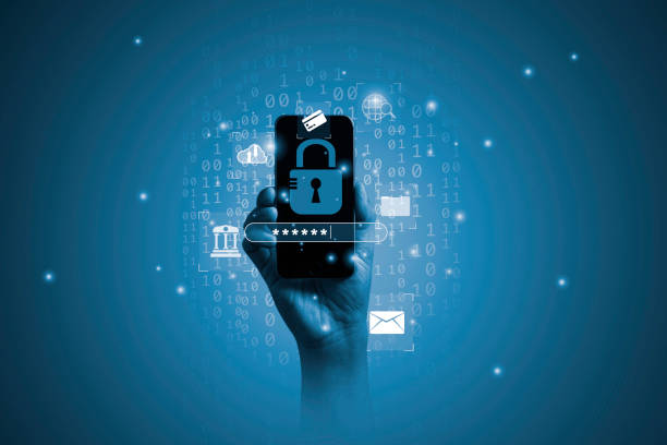 istock Hand showing smartphone with master key and login password for cyber security data protection and personal access technology concept. 1648579941