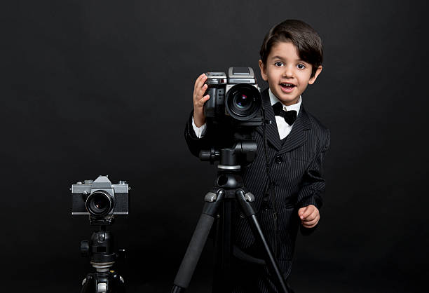 istock Little boy photographer 164861644