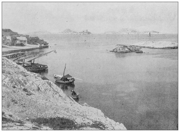 istock Antique image from British magazine: Fort D'If, defending the entrance to Marseille 1648617645